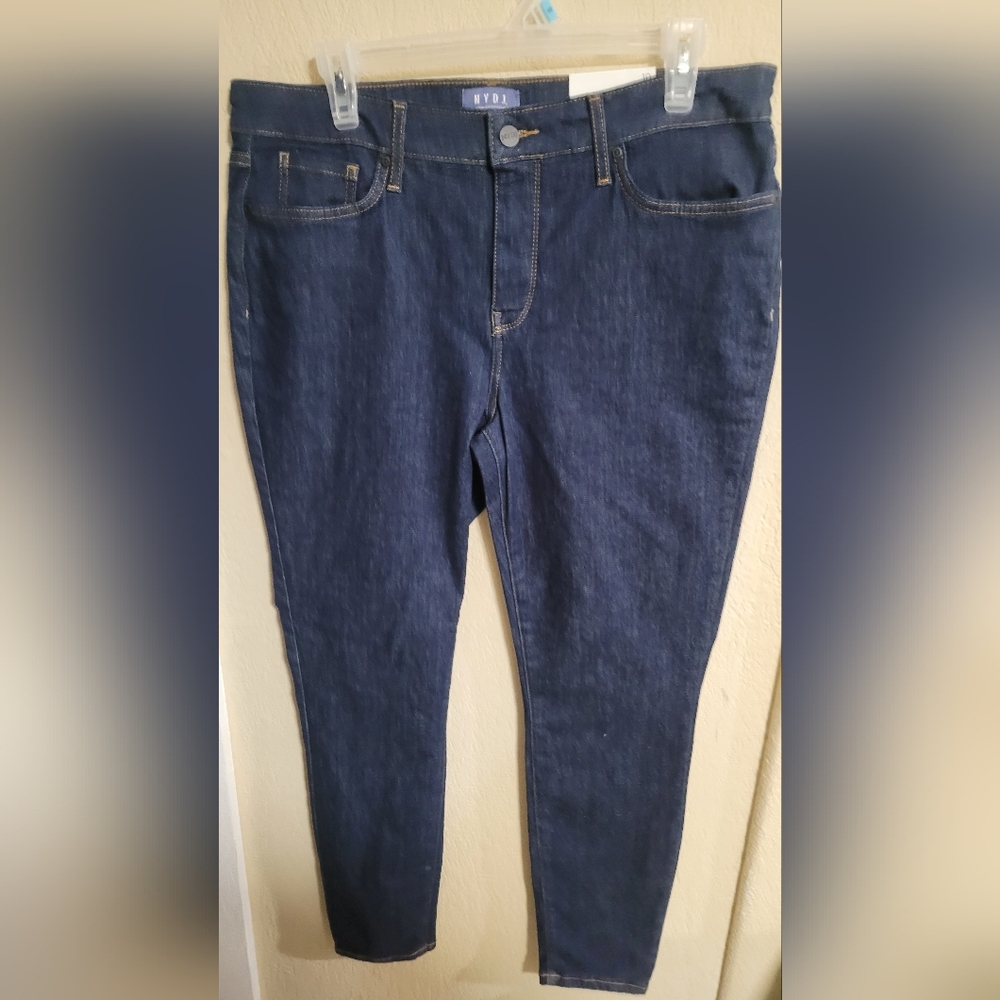 NYDJ Womens Dark Wash Skinny Jeans 10